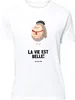Mr. & Mrs. Panda Größe XL T-Shirt Eule Frankreich - Weiß - Produktbild-Vorschau 1