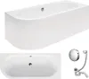 VBChome Badewanne 170 x 75 cm Acryl SET Schürze Siphon Produktbild-Vorschau 1