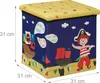 Relaxdays Sitzhocker Kinder, Piraten-Design, Sitzbox Produktbild-Vorschau 4