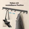 doporro Wandgarderobe aus Aluminium mit verschiebbaren Produktbild-Vorschau 2