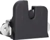 A close-up studio shot of a car trunk latch. Voir les images du produit