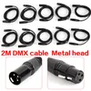 10 ks kabel DMX 2m signální kabel mikrofonní kabel černý Náhled obrázku produktu 6