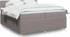 vidaXL Boxspringbett mit Matratze Taupe 200x200 cm Stoff Produktbild-Vorschau 2
