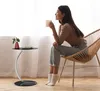 Relaxdays Beistelltisch, rund, für Wohnzimmer, modernes Produktbild-Vorschau 2