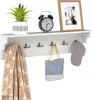 COSTWAY Wandhaken mit Ablage, 80 cm Holz-Garderobe mit 6 Produktbild-Vorschau 1