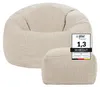 Icon Kingston: Zitzak en hocker met vulling, beige Productafbeelding-voorbeeld 4