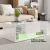 ProximaX Moderner Couchtisch in Weiß mit LED-Beleuchtung Produktbild-Vorschau 5