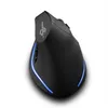 A black vertical gaming mouse with blue LED accents, shown from a high angle against a white background. Produktbild-Vorschau
