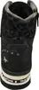 The back view of a black boot with a white sole. Anteprima dell’immagine prodotto
