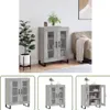 The Living Store Sideboard Grau Sonoma 69,5x34x90 cm Produktbild-Vorschau 10