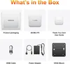 This image displays the contents of a GEEKOM Mini PC box, showing each item individually with its label. Produktbild-Vorschau