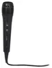A black microphone with a cord on a white background. Produktbild-Vorschau