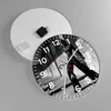 Wanduhr - Rund - Glasuhr - Fotografie Mode Frau - 40x40cm - Produktbild-Vorschau 2