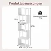 COSTWAY 5-poziomowy regał na książki, regał stojący o Podgląd zdjęcia produktu 3