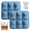 Eiswürfelform 3D Hochlandrind, 6 Fächer, Silikon, flexibel Productafbeelding-voorbeeld
