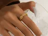 Anti Stress Fidget Ring Mond Sterne Anxiety Ring US 8 Gold Produktbild-Vorschau 2