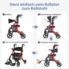 ELONEO 2in1 Rollstuhl Rollator faltbar und leicht mit Sitz, Produktbild-Vorschau 6