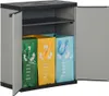 vidaXL Mülltonnenbox Grau und Schwarz 68x40x85 cm PP Produktbild-Vorschau 1
