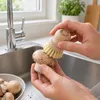 Sada drevených kefiek na ovocie a zeleninu s prírodnými Náhľad obrázku produktu 5