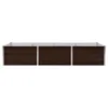 A long, brown, modular raised garden bed with silver trim, shown against a white background. Náhľad obrázku produktu