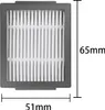 A product image showing a filter with dimensions indicated by text and lines. Voir les images du produit