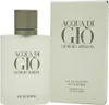 A bottle of Giorgio Armani Acqua Di Gio Pour Homme Eau de Toilette and its packaging are displayed side-by-side against a white background. Anteprima dell’immagine prodotto