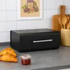 Chlebak metalowy czarny pojemnik na pieczywo nowoczesny z Podgląd zdjęcia produktu 5