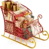 COSTWAY Schlitten Deko für Weihnachten, Weihnachtsschlitten Produktbild-Vorschau 1