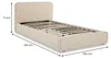 Polsterbett MARINI Einzelbett 90x200 cm in Beige - Bett Produktbild-Vorschau 6