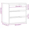 vidaXL Cassettiera nera 60x41x58 cm materiale a base di Anteprima dell’immagine prodotto 7