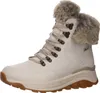 A single white winter boot with fur trim is shown against a white background. Produktbild-Vorschau