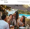 Parasol 350 cm avec housse de protection - gris Voir les images du produit 3