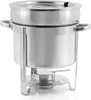 A stainless steel chafing dish with a fuel holder. Podgląd zdjęcia produktu