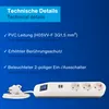 REV Steckdosenleiste ICE 3-fach USB & Schalter, 1,4m weiß Produktbild-Vorschau 3