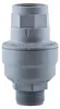 A gray water block valve with threaded connections. Anteprima dell’immagine prodotto
