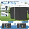 Sekey 2 panele boczne do altany 3x3 /3x6m/3x9m z zamkiem Podgląd zdjęcia produktu 3