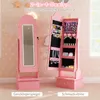 COSTWAY Kinderkast voor sieraden met verlichting, 2-in-1 Productafbeelding-voorbeeld 4