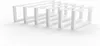 A series of white, rectangular furniture legs arranged in a row, creating an optical illusion. Náhľad obrázku produktu
