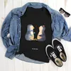 Mr. & Mrs. Panda Größe L T-Shirt Pinguin Pärchen - Schwarz Produktbild-Vorschau 2