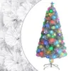 The Living Store Umelý vianočný stromček s LED biely 120 cm Náhľad obrázku produktu 1