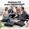 Sitzkissen Stuhlkissen Indoor & Outdoor 8er Set 42x42 cm - Produktbild-Vorschau 3