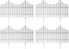Four white picket fence sections arranged in a 2x2 grid. Produktbild-Vorschau