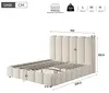 Letto imbottito 140x190 cm con contenitore a sollevamento Anteprima dell’immagine prodotto 5