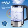 GOURMETmaxx Glas-Wasserkocher in zeitlosem Edelstahl-Design Produktbild-Vorschau 5