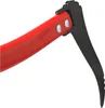 A close-up view of the head of a red and black ice axe or similar tool. Produktbild-Vorschau