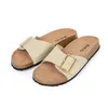 Pantoletten Damen Bequeme Hausschuhe Kork Sandalen mit Produktbild-Vorschau 4