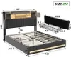 CDGlobal Polsterbett 160x200cm mit USB und Steckdosen, Produktbild-Vorschau 6