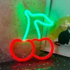 Rot Kirsche Leuchtreklame LED Neonlicht USB Nachtlicht Produktbild-Vorschau 4