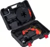 A concrete grinder set is displayed inside its black plastic carrying case, which is open. Produktbild-Vorschau