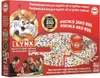 The image shows the box of a board game called LYNX, which features a lynx character and many small images on the game board. A family is depicted playing the game. Náhľad obrázku produktu